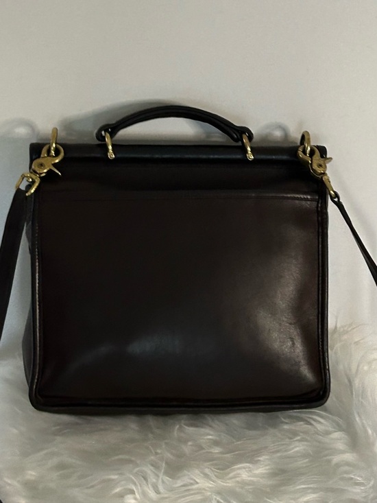 Vintage Coach NYC Station Bag Brown Glove Leather Crossbody Top Handle Rare USA - Picture 8 of 14